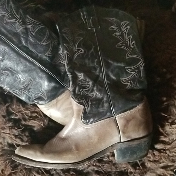 Texas 7920 Cowboy Boot  size 10 Leather Vintage - Picture 2 of 8